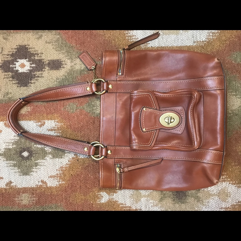 Coach Cognac Leather Legacy Tote Bag
